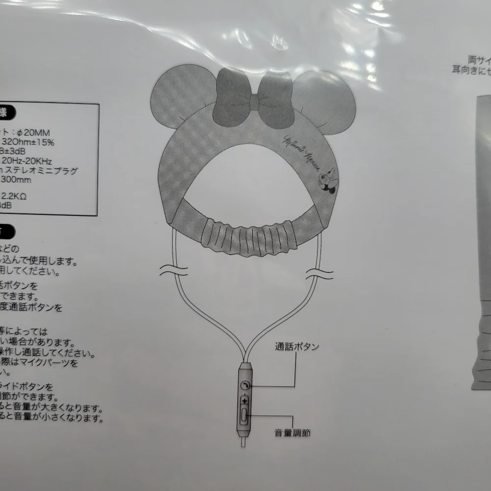 Disney Japan Minnie Mouse Headband with headphones